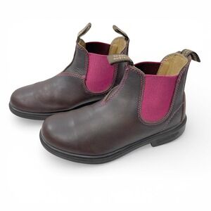 Blundstone Chelsea Boots Girls Kids Youth Size US 3 Brown Leather Pink Elastic